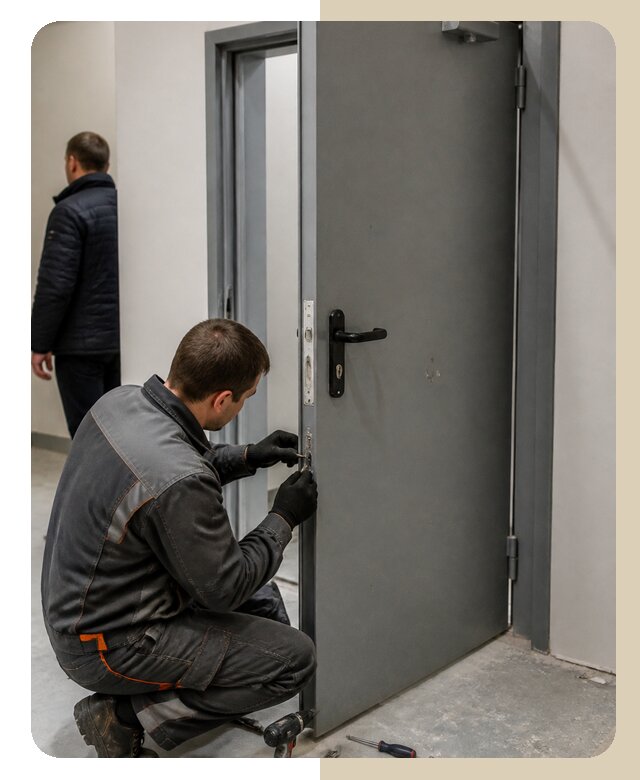 Ремонт противопожарной двери в Зеленокумске по цене 6618 р. | ДвериЛегко-Злм